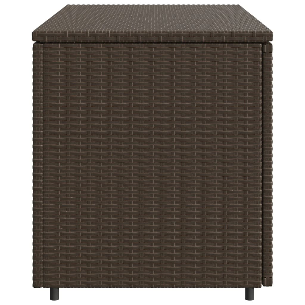 vidaXL Patio Storage Cabinet Brown 43.3"x21.7"x23.8" Poly Rattan