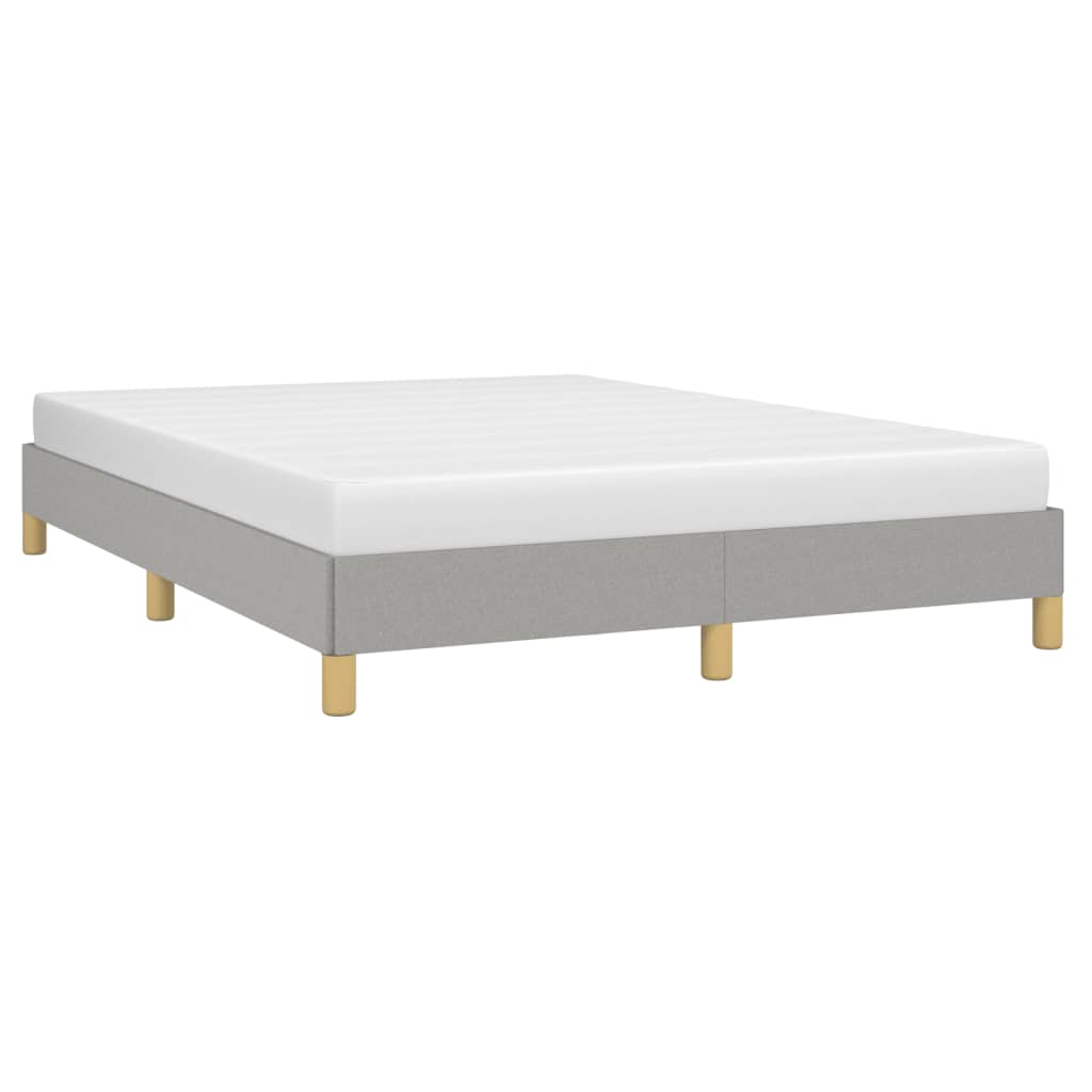 vidaXL Bed Frame Light Gray 59.8"x79.9" Queen Fabric