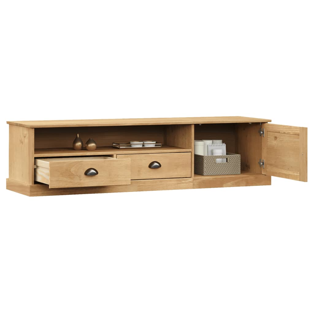 vidaXL TV Stand VIGO 61.4"x15.7"x15.7" Solid Wood Pine