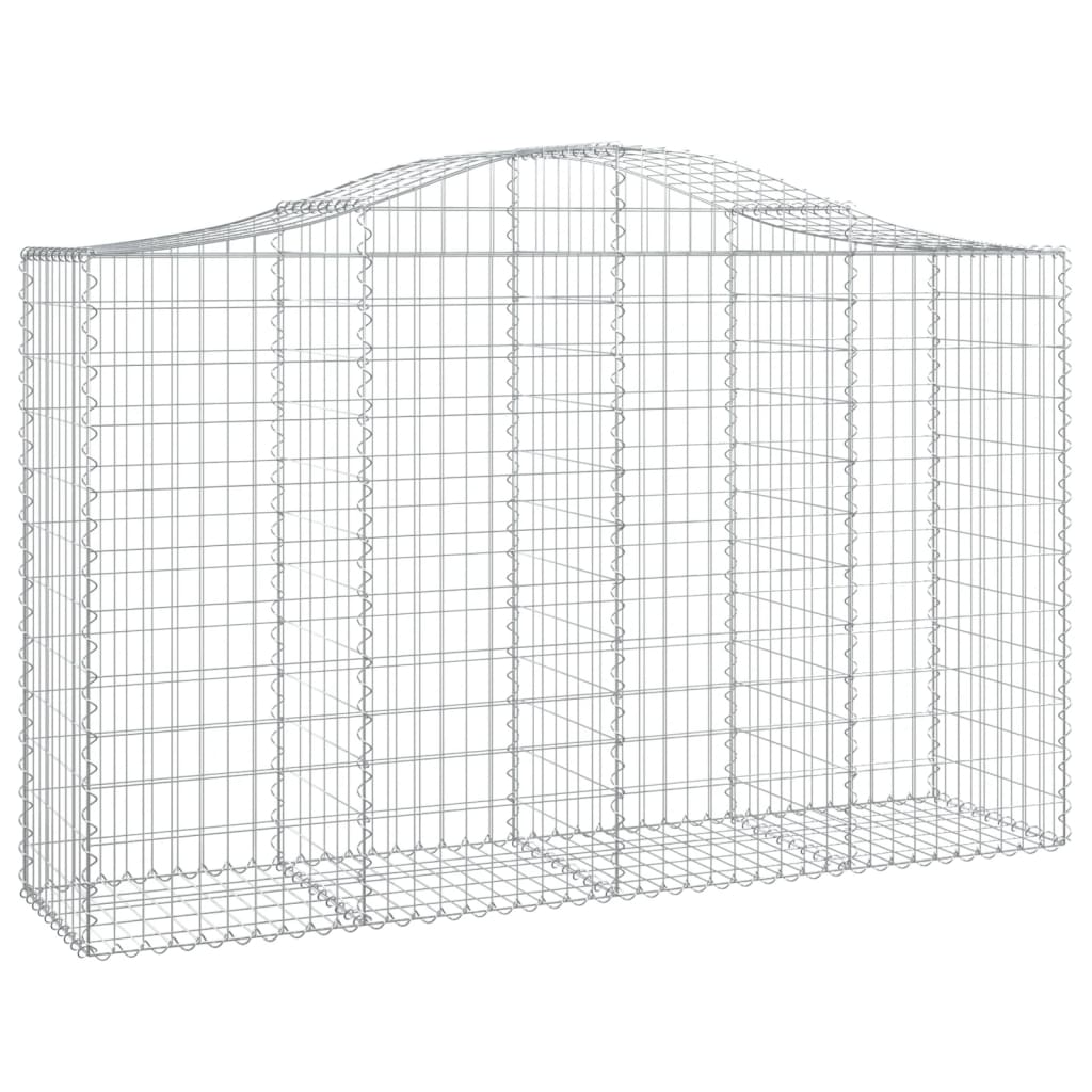 vidaXL Arched Gabion Baskets 25 pcs 78.7"x19.7"x47.2"/55.1" Galvanized Iron