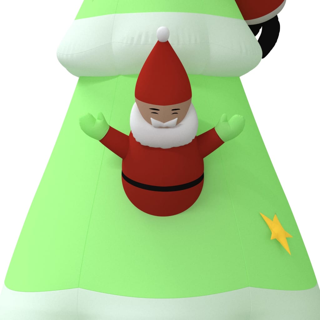 vidaXL Inflatable Christmas Tree with LEDs 196.9"