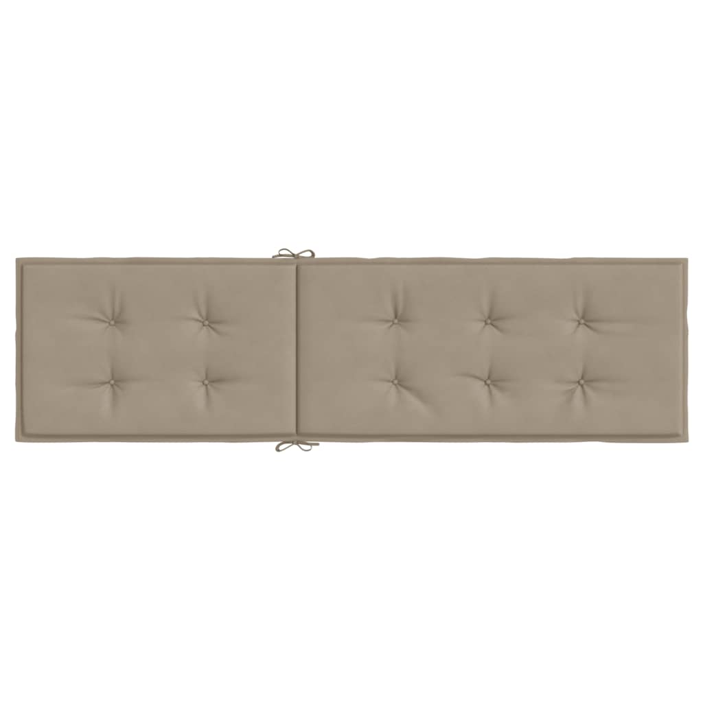 vidaXL Deck Chair Cushion Taupe (29.5"+41.3")x19.7"x1.6"