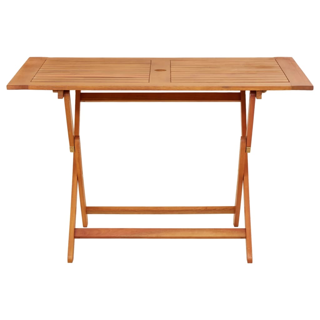 vidaXL Folding Patio Table 47.2"x27.6"x29.5" Solid Wood Eucalyptus