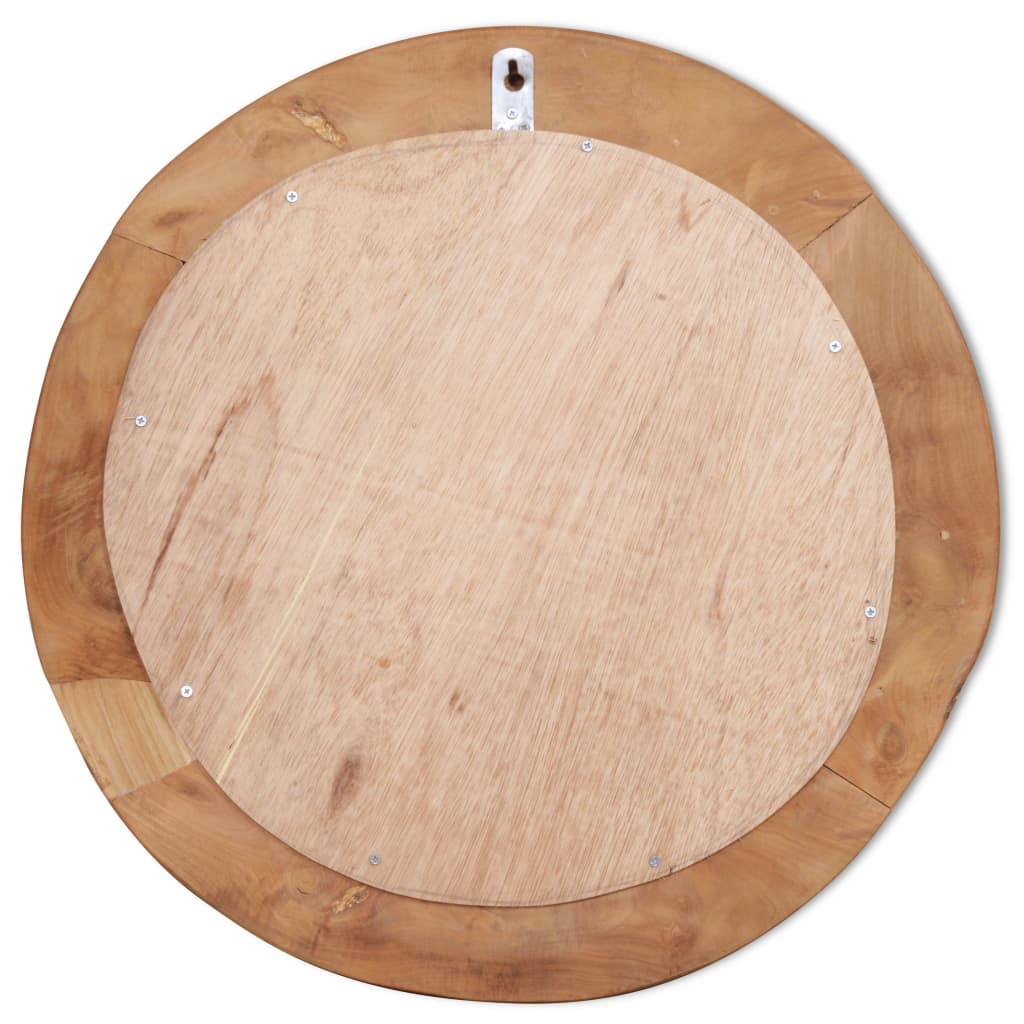 vidaXL Decorative Mirror Teak 23.6" Round