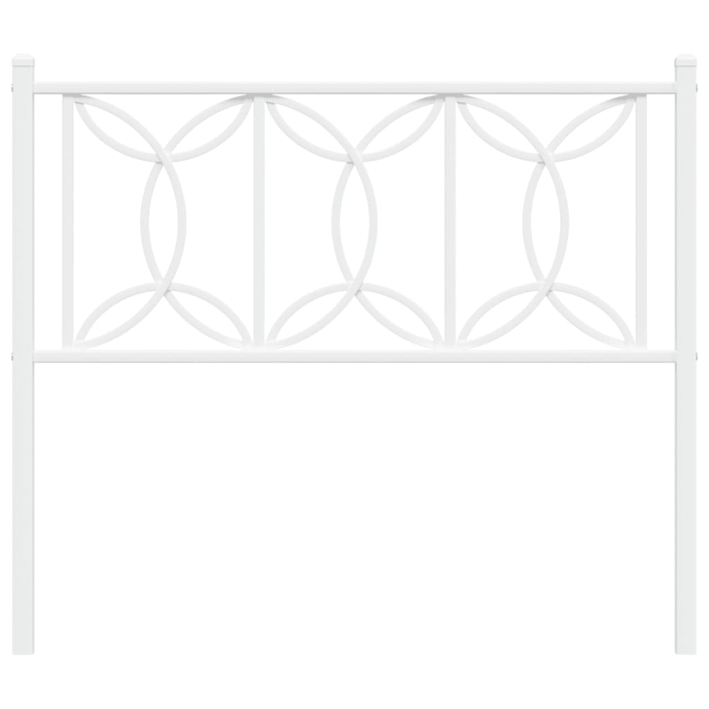 vidaXL Metal Headboard White 39.4"