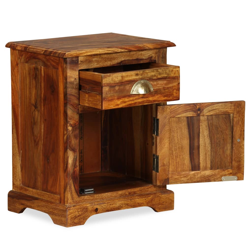 vidaXL Bedside Cabinet 2 pcs 15.7"x11.8"x19.7" Solid Sheesham Wood