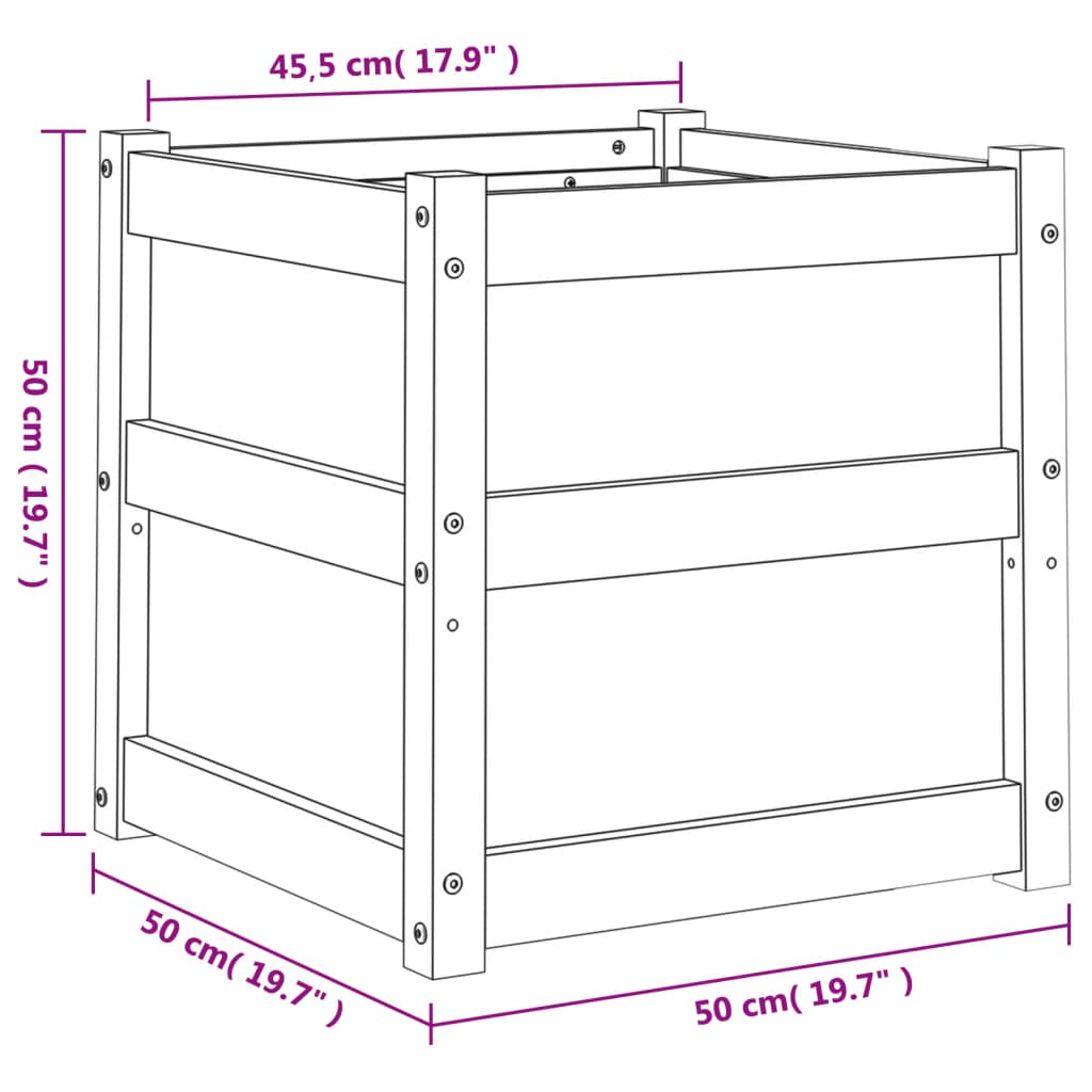 vidaXL Garden Planters 2 pcs Solid Wood Douglas