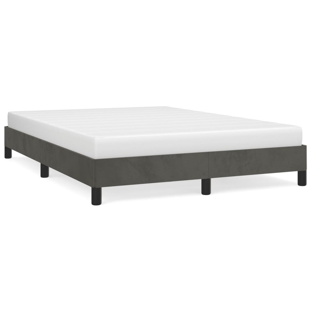 vidaXL Bed Frame Dark Gray 59.8"x79.9" Queen Velvet