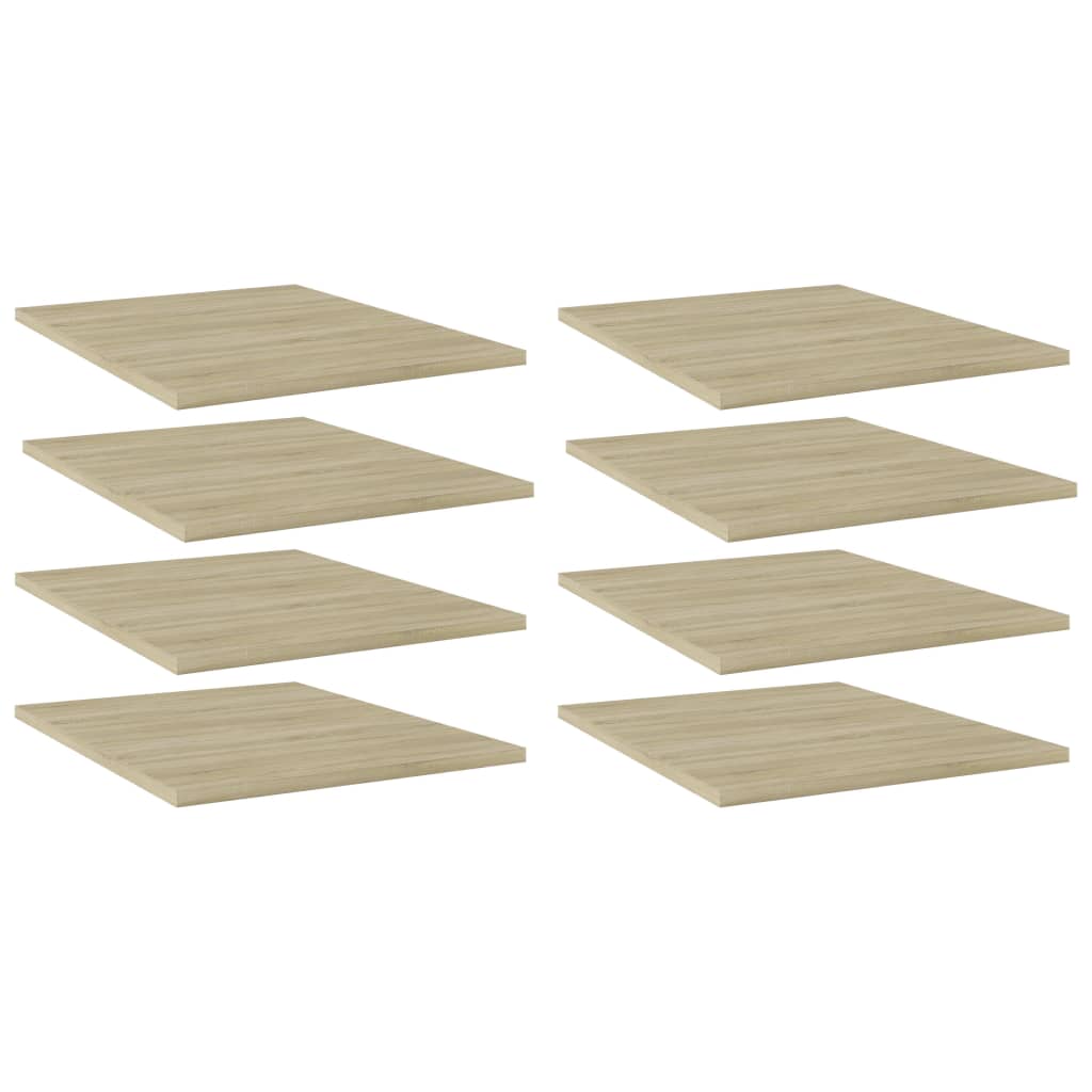 vidaXL Bookshelf Boards 8 pcs Sonoma Oak 15.7"x19.7"x0.6" Engineered Wood