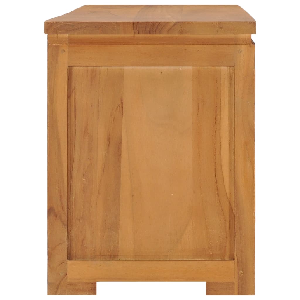 vidaXL TV Stand 43.3"x11.8"x15.7" Solid Wood Teak