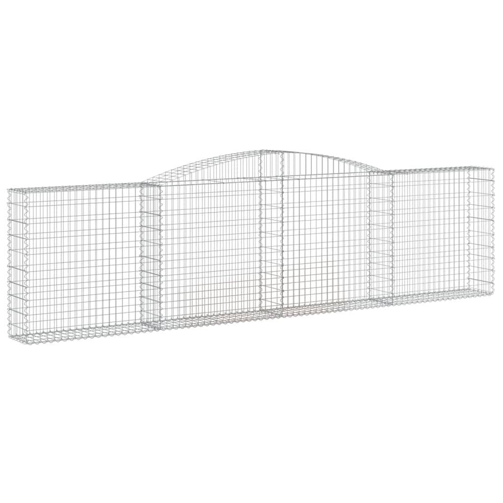 vidaXL Arched Gabion Baskets 6 pcs 157.5"x11.8"x39.4"/47.2" Galvanized Iron