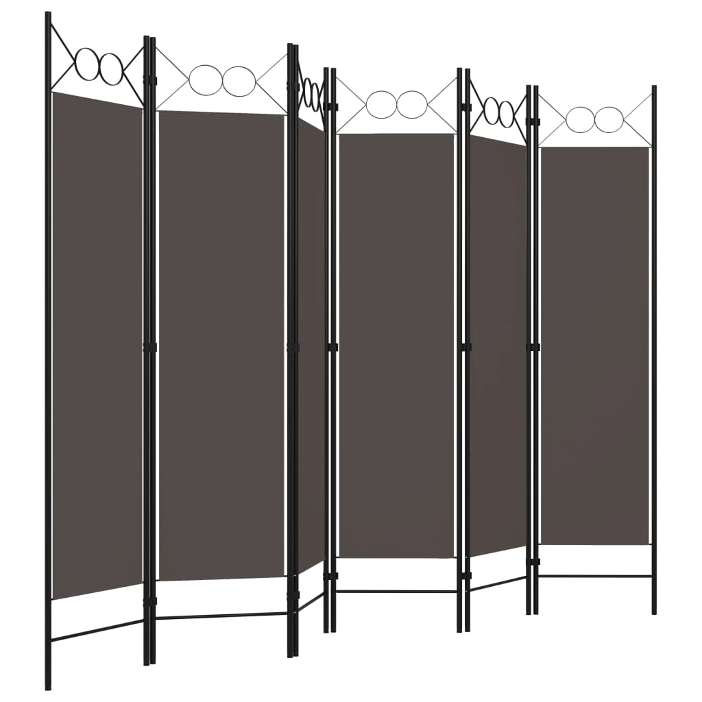 vidaXL 6-Panel Room Divider Anthracite 94.5"x70.9"