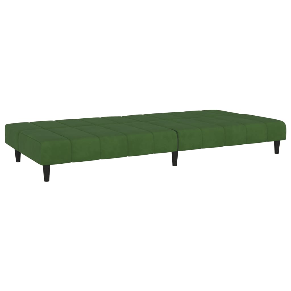 vidaXL 2-Seater Sofa Bed Dark Green Velvet