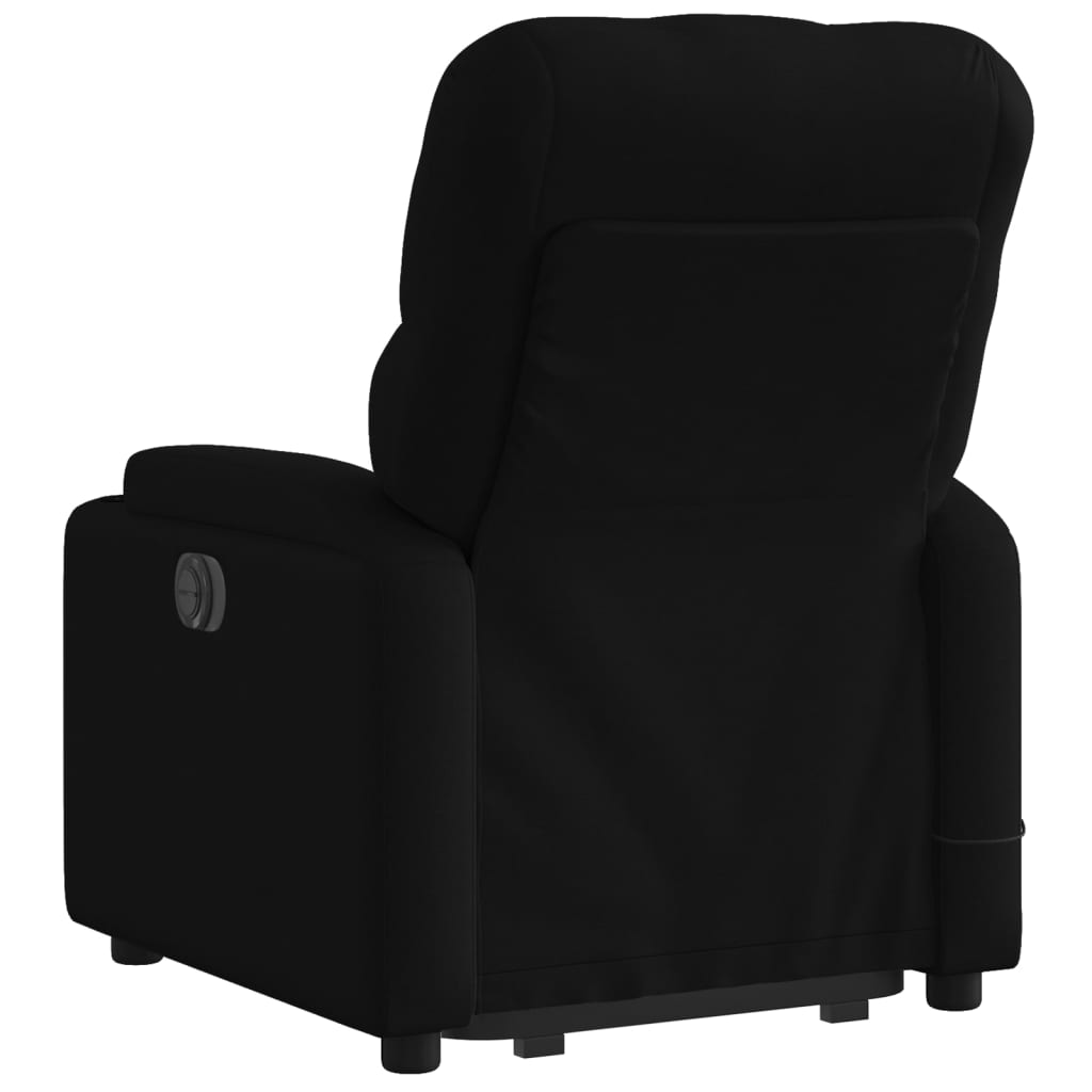 vidaXL Stand up Massage Recliner Chair Black Fabric