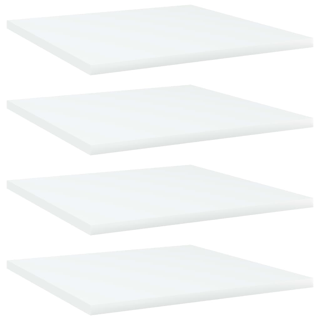 vidaXL Bookshelf Boards 4 pcs White 15.7"x15.7"x0.6" Engineered Wood