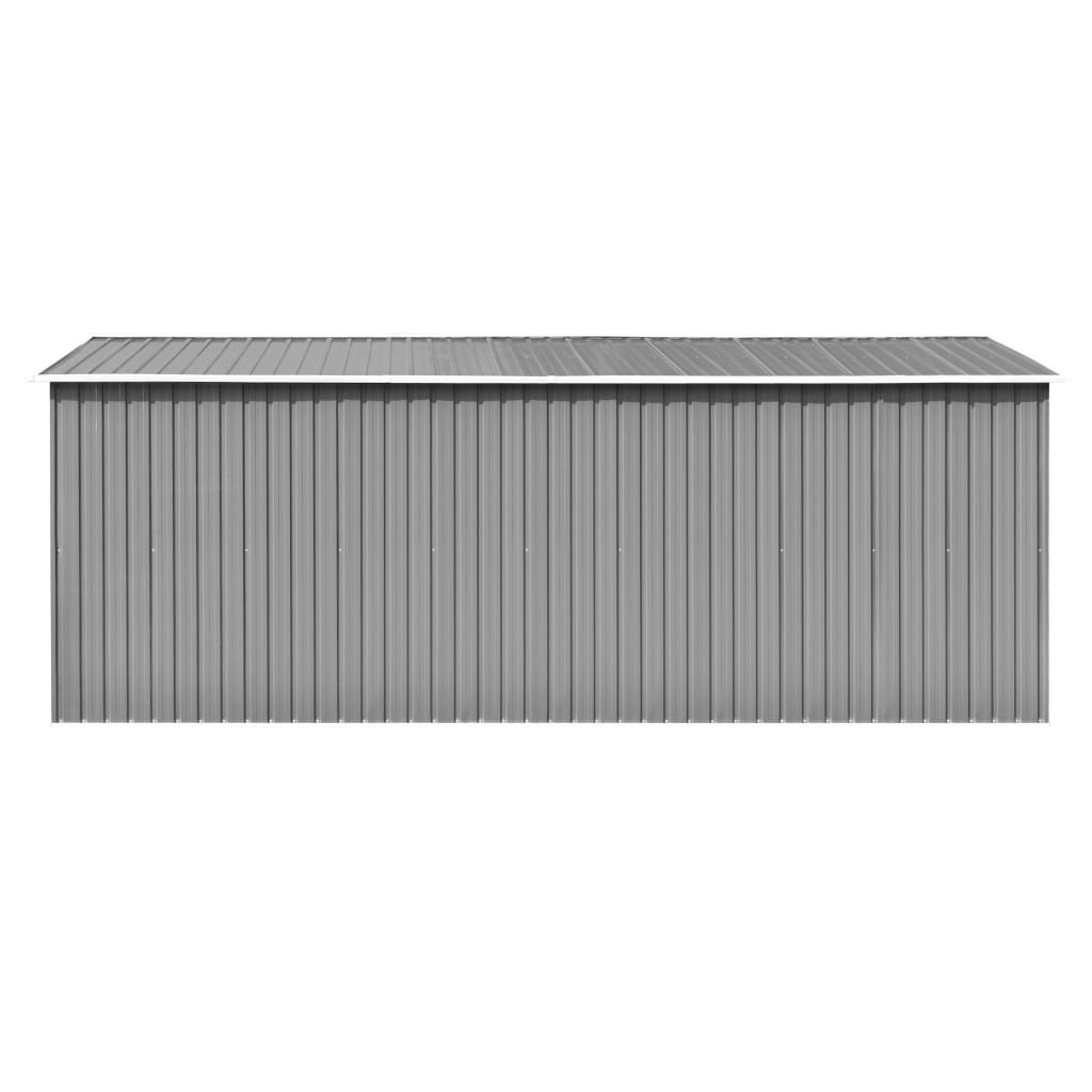 vidaXL Garden Shed 101.2" x 192.5" x 71.3" Metal Gray