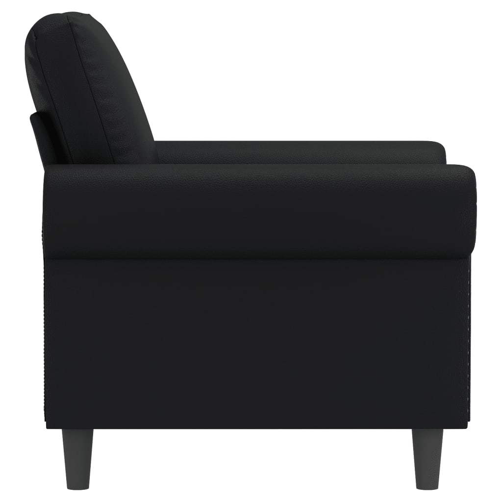 vidaXL Sofa Chair Black 23.6" Faux Leather