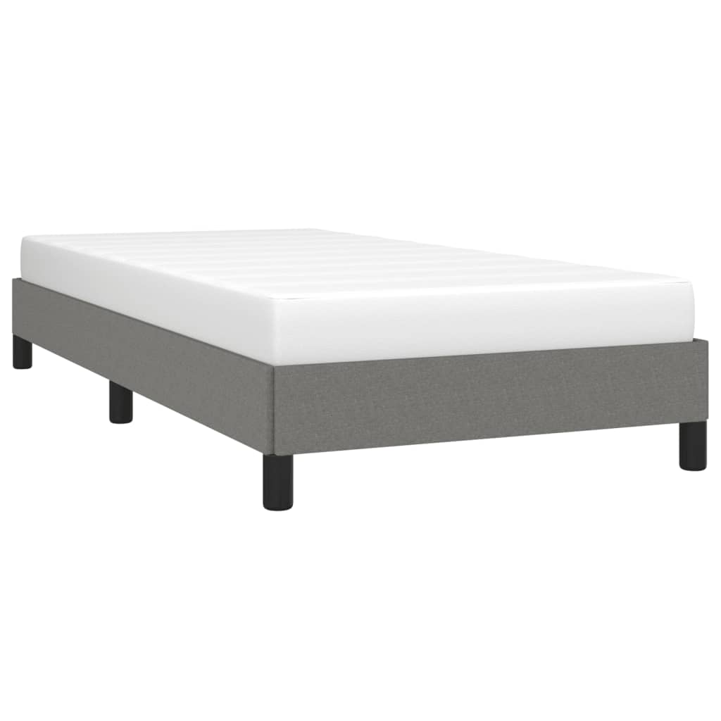 vidaXL Bed Frame without Mattress Dark Gray 39.4"x74.8" Twin Fabric