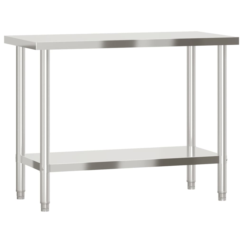 vidaXL Kitchen Work Table 43.3"x21.7"x33.5" Stainless Steel