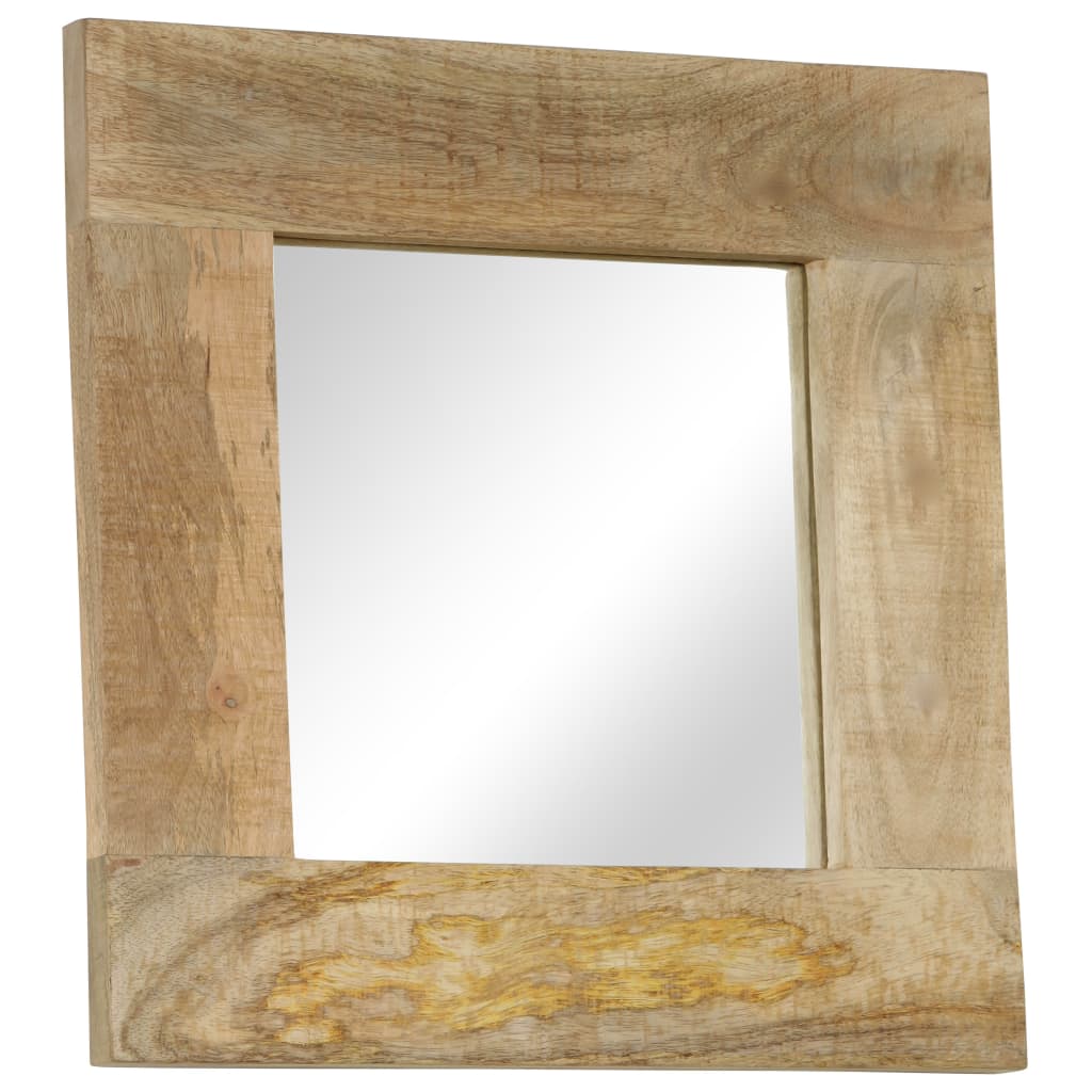 vidaXL Mirror Solid Mango Wood 19.7"x19.7"