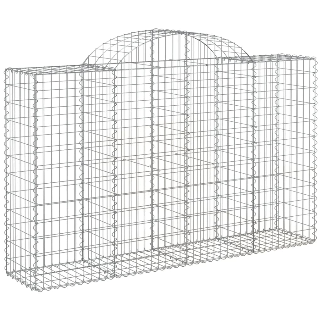 vidaXL Arched Gabion Baskets 4 pcs 78.7"x19.7"x47.2"/55.1" Galvanized Iron