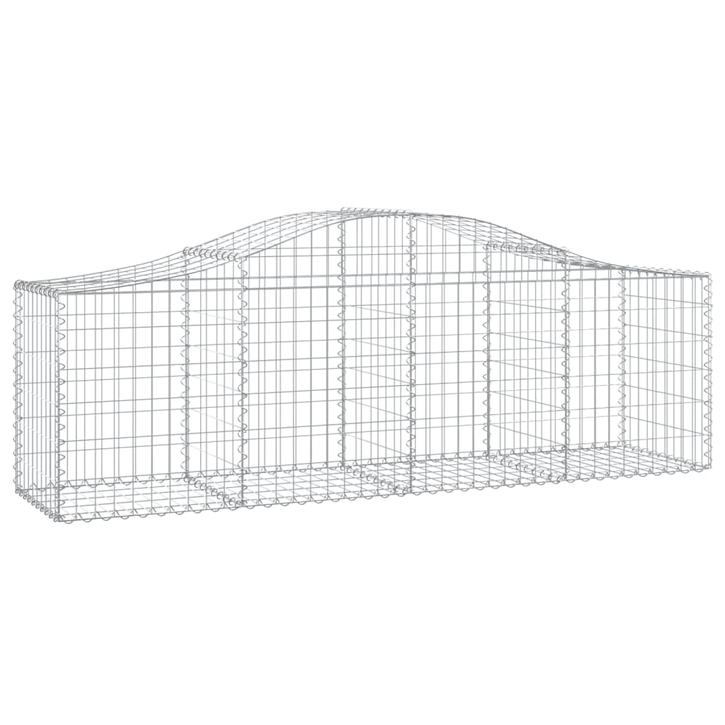 vidaXL Arched Gabion Baskets 7 pcs 78.7"x19.7"x23.6"/31.5" Galvanized Iron