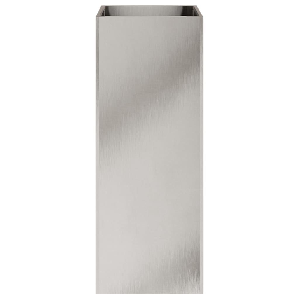 vidaXL Planter Silver 12.6"x11.4"x29.5" Stainless Steel