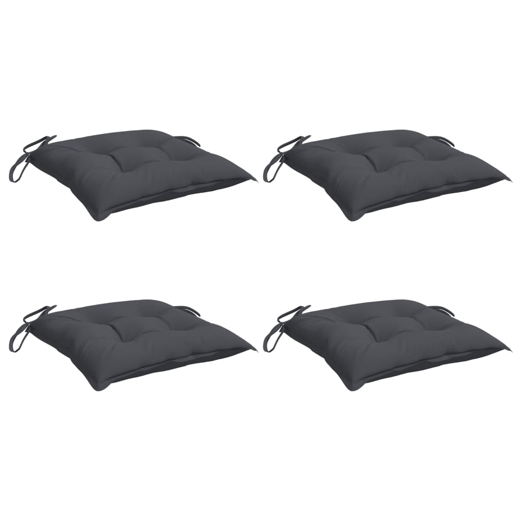 vidaXL Chair Cushions 4 pcs Anthracite 19.7"x19.7"x2.8" Oxford Fabric