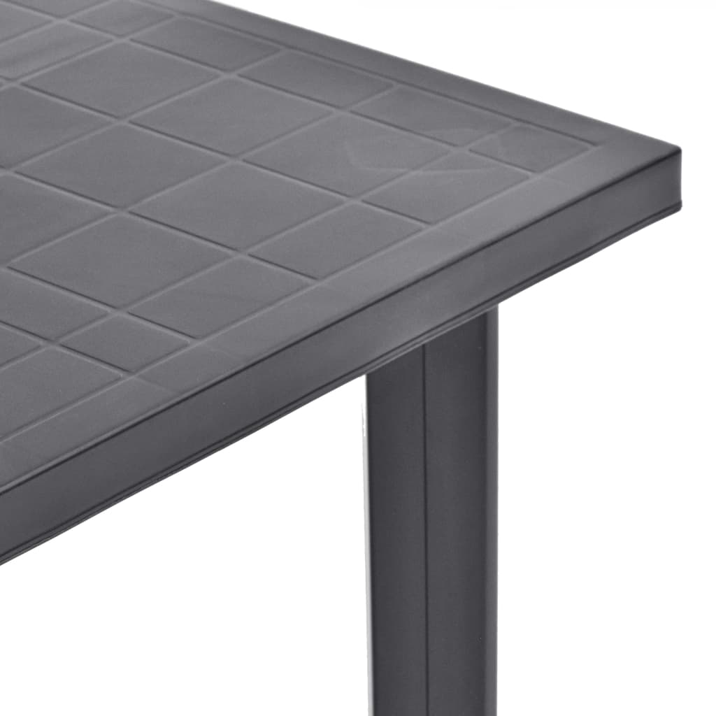 vidaXL Patio Table Anthracite 31.5"x29.5"x28.3" Plastic