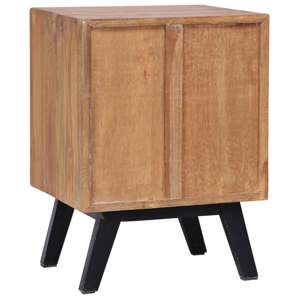 vidaXL Bedside Cabinet 15.7"x13.8"x21.7" Solid Teak