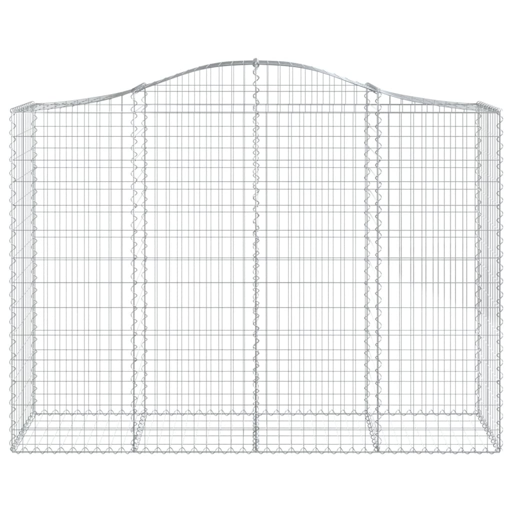 vidaXL Arched Gabion Baskets 14 pcs 78.7"x19.7"x55.1"/63" Galvanized Iron