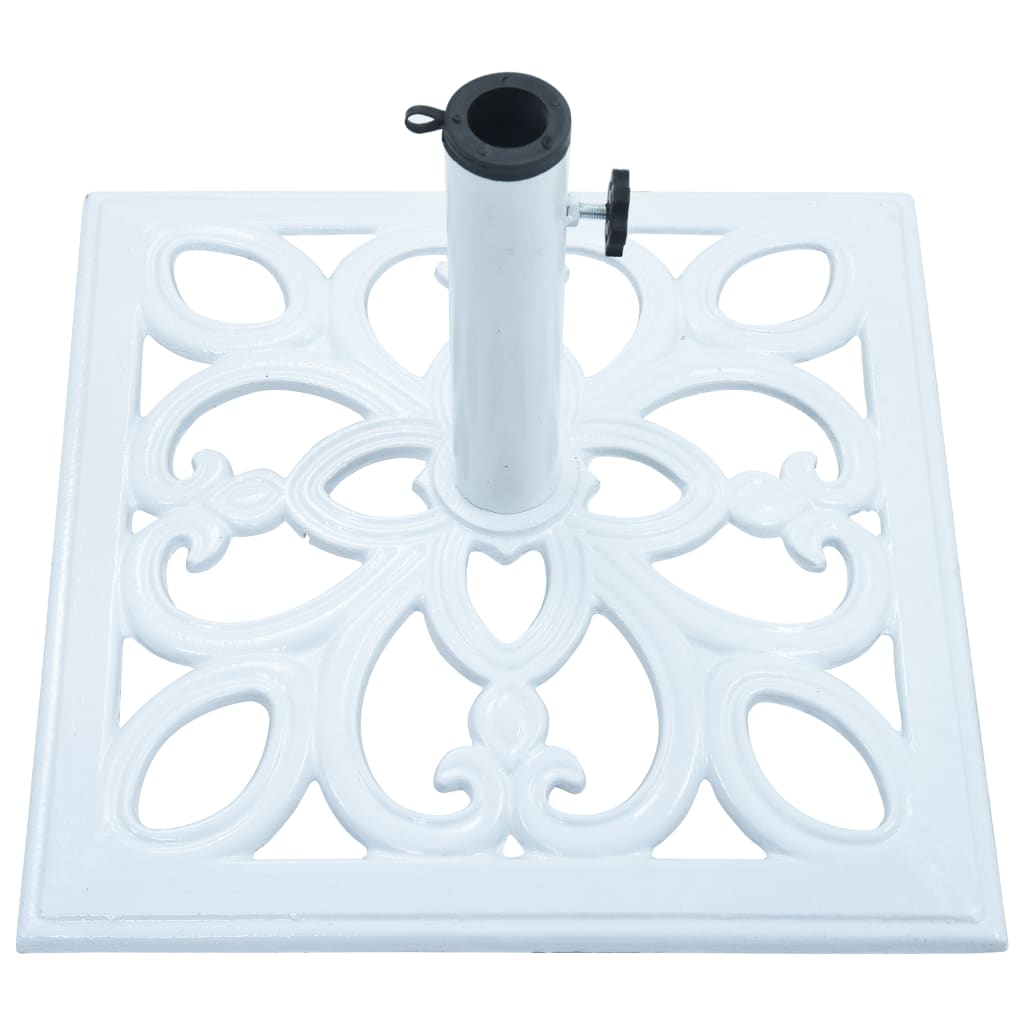 vidaXL Umbrella Base White 26.5 lbs 19.3" Cast Iron