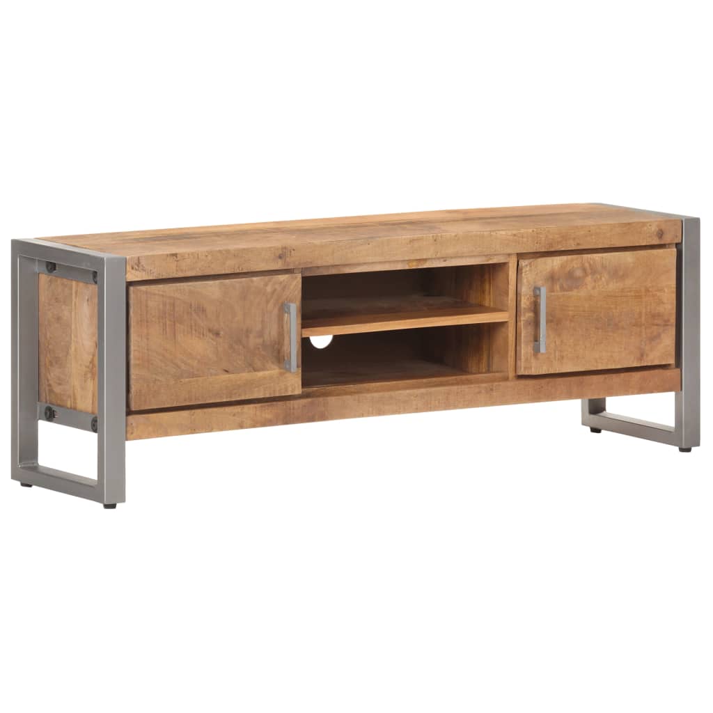 vidaXL TV Stand 47.2"x11.8"x15.7" Rough Mango Wood