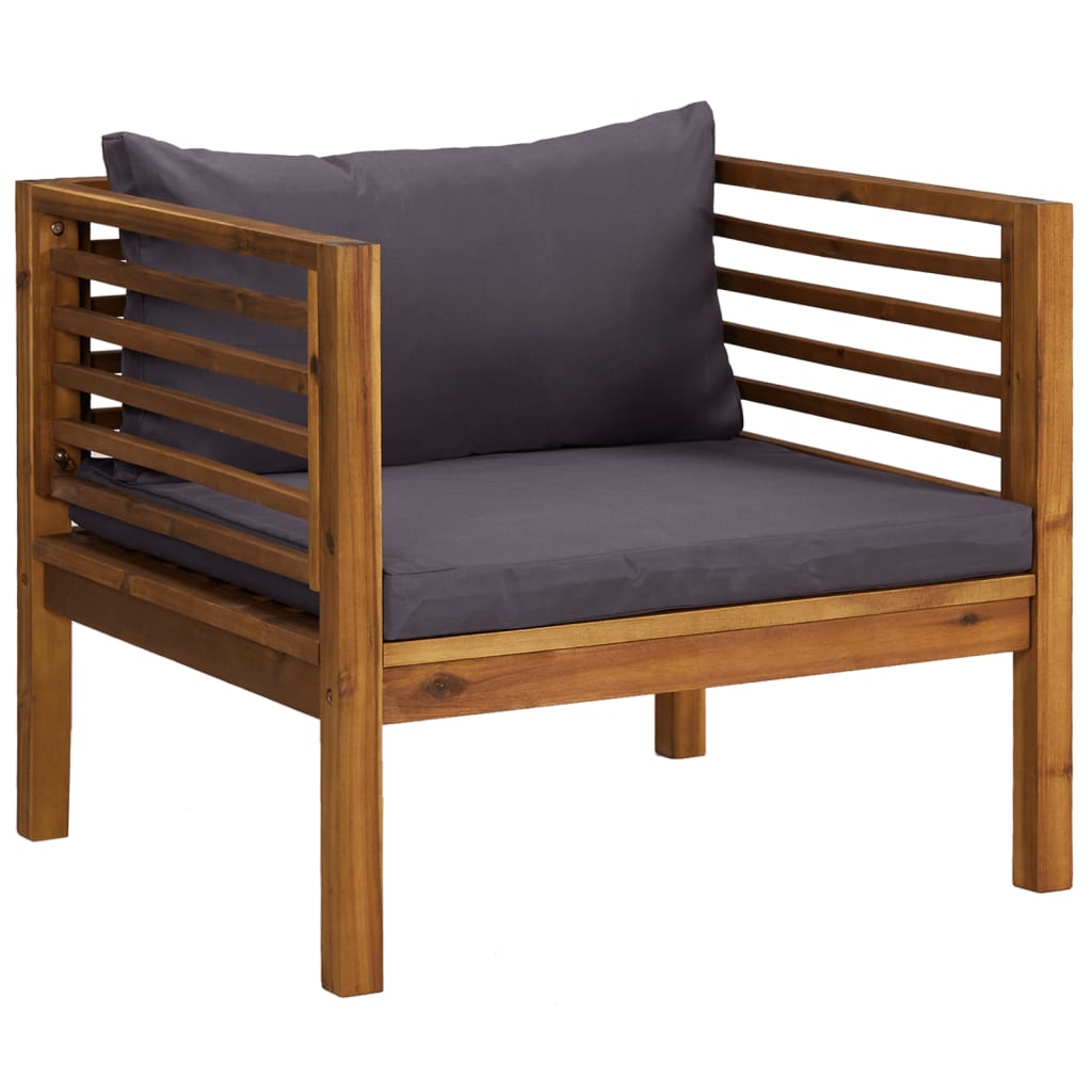 vidaXL 8 Piece Patio Lounge Set with Cushion Solid Acacia Wood