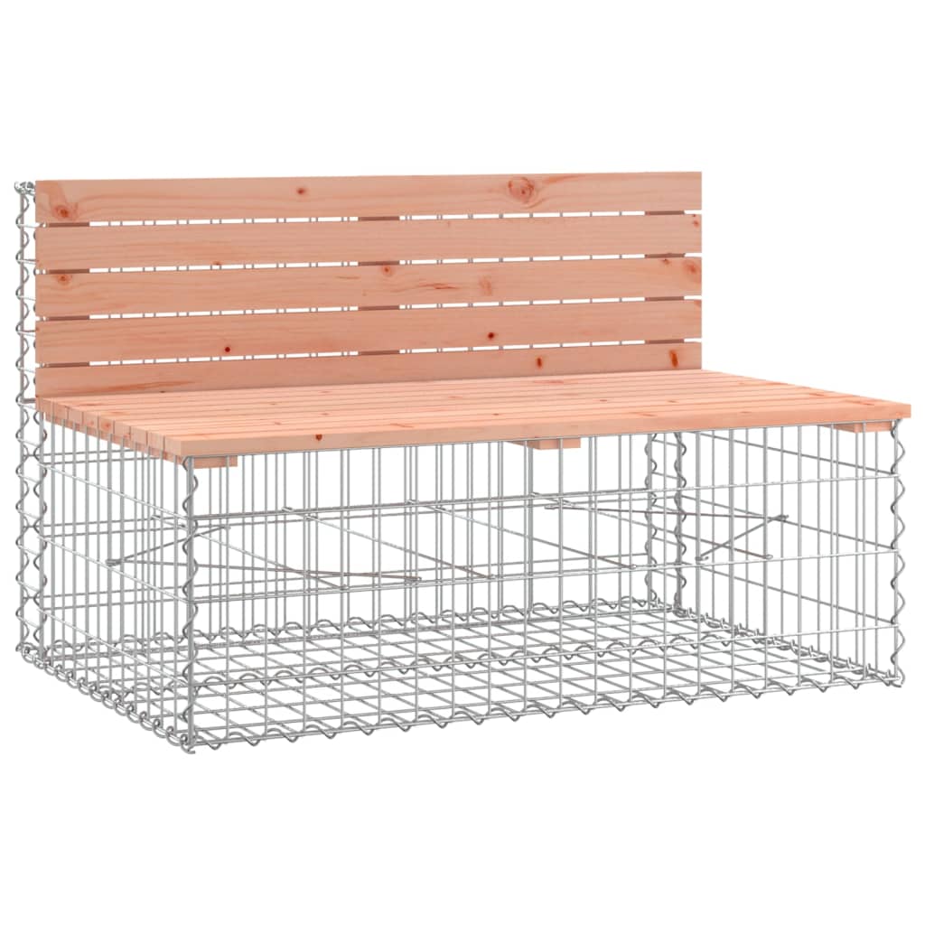 vidaXL Patio Bench Gabion Design 40.6"x27.6"x25.6" Solid Wood Douglas