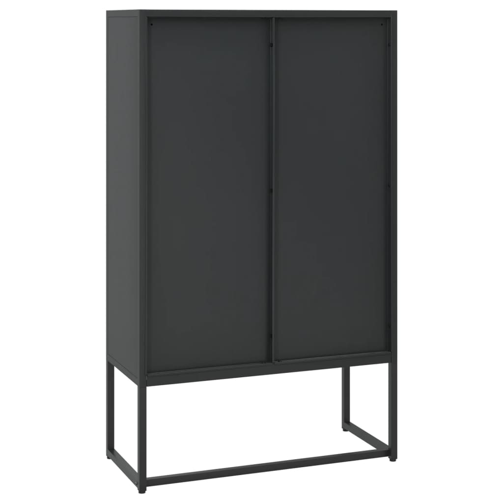 vidaXL Highboard Black 31.5"x13.8"x53.1" Steel