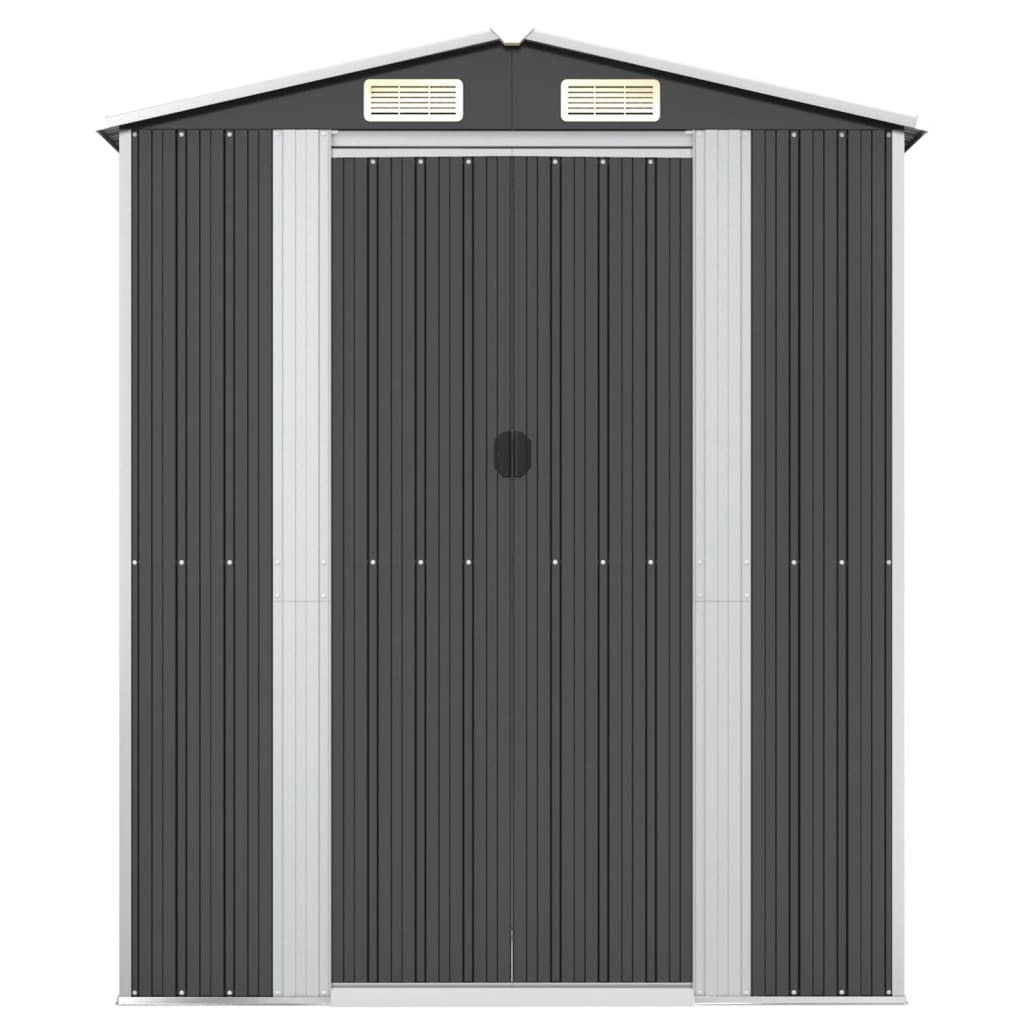 vidaXL Garden Shed Anthracite 75.6"x42.5"x87.8" Galvanized Steel