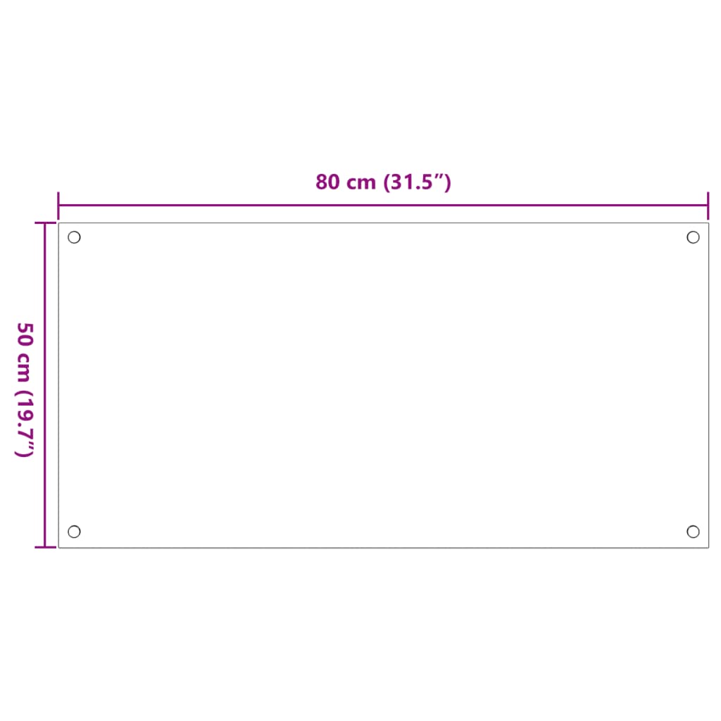 vidaXL Kitchen Backsplashes 2 pcs Transparent 31.5"x19.7" Tempered Glass