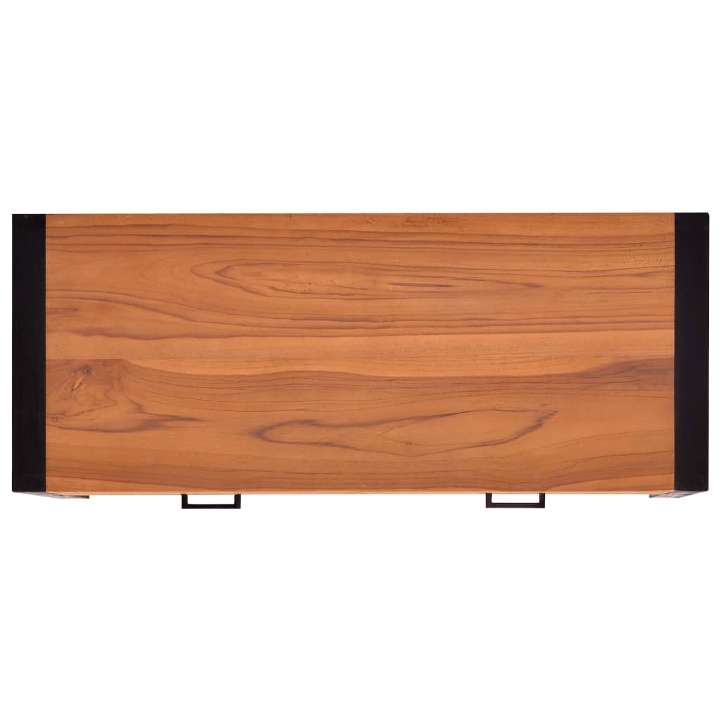 vidaXL Desk with 2 Drawers 39.4"x15.7"x29.5" Teak Wood