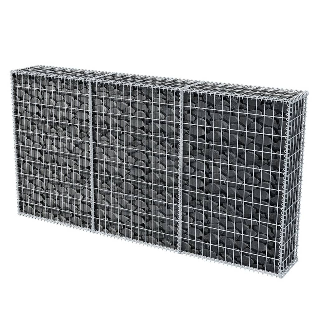 vidaXL Gabion Basket Galvanized Steel 78.7"x11.8"x39.4"