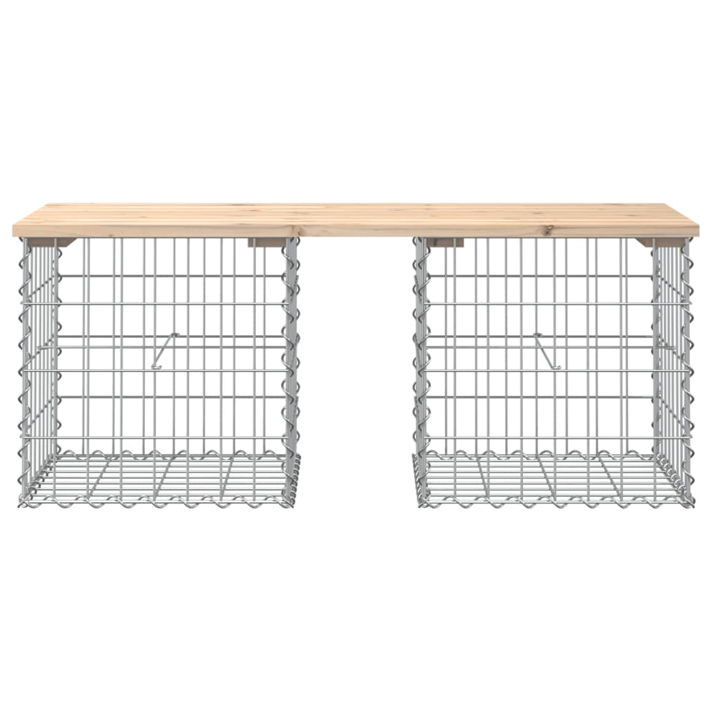 vidaXL Patio Bench Gabion Design 40.6"x17.3"x16.5" Solid Wood Pine