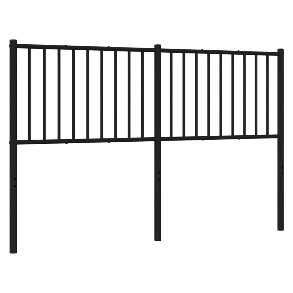 vidaXL Metal Headboard Black 59.1"