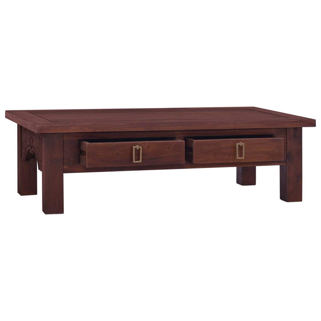 vidaXL Coffee Table Classical Brown 39.4"x19.7"x11.8" Solid Mahogany Wood