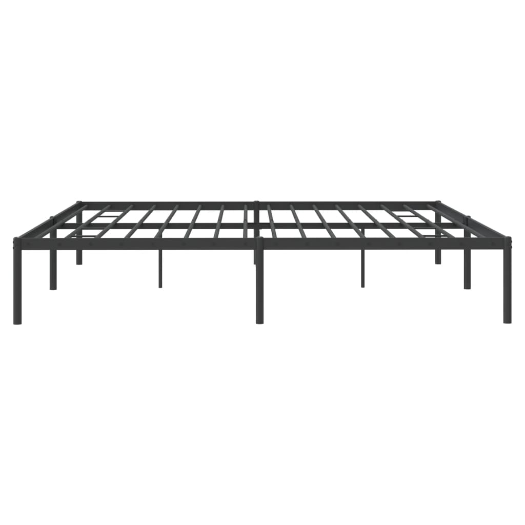 vidaXL Metal Bed Frame without Mattress Black 76"x79.9"