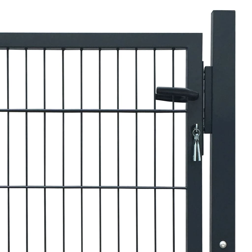 vidaXL Fence Gate Steel Anthracite 41.3"x59.1"