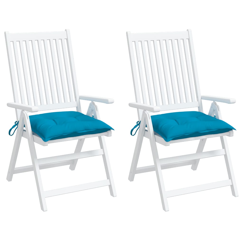 vidaXL Chair Cushions 2 pcs Light Blue 19.7"x19.7"x2.8" Oxford Fabric