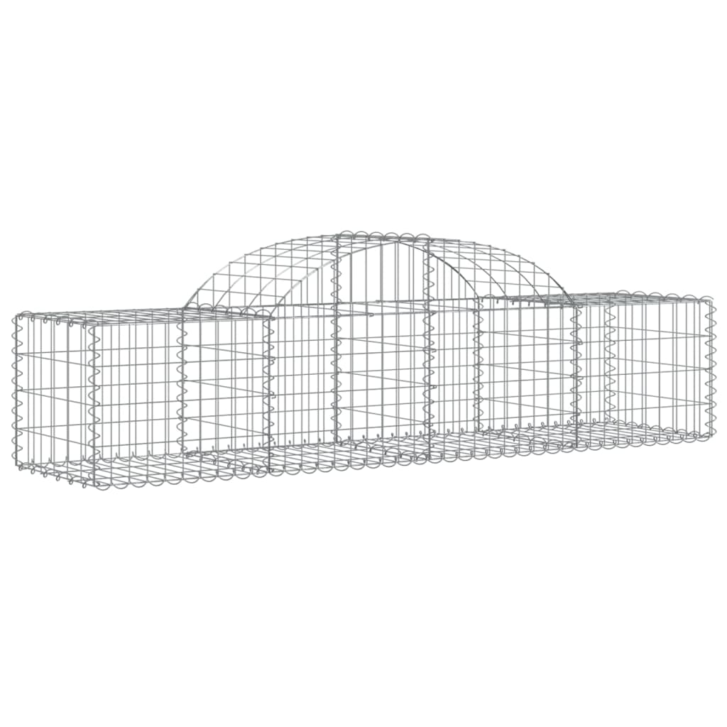 vidaXL Arched Gabion Baskets 30 pcs 78.7"x19.7"x15.7"/23.6" Galvanized Iron