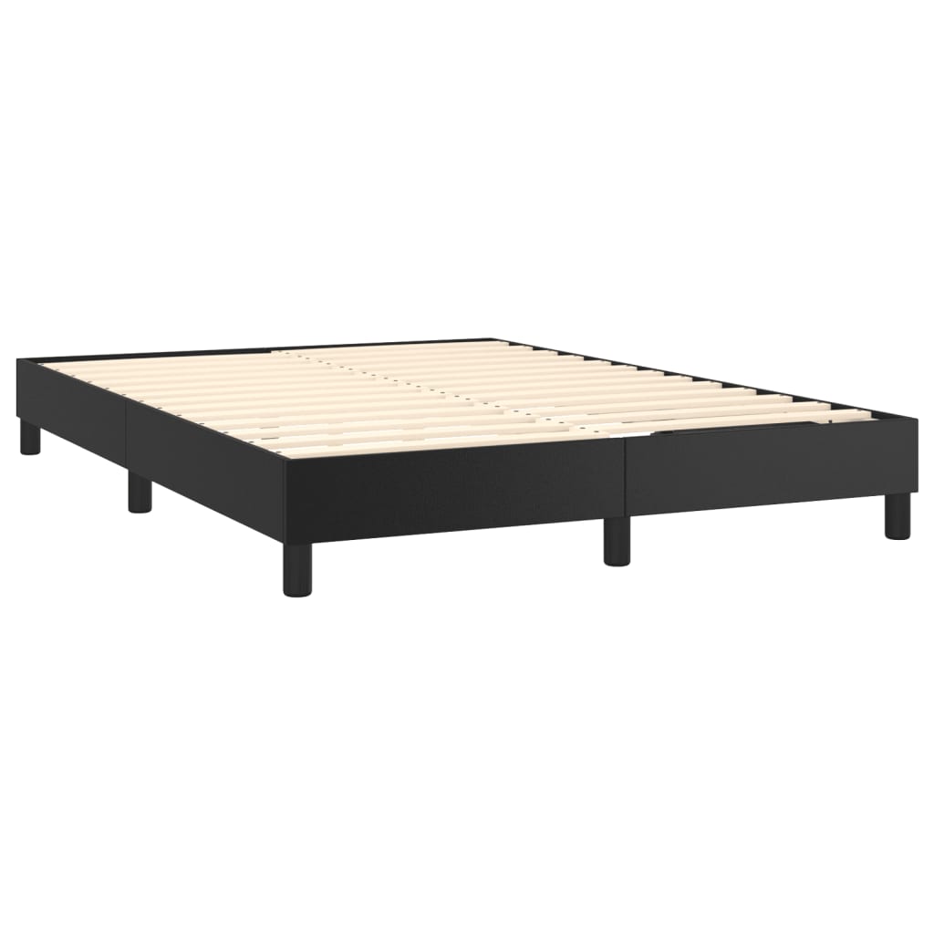 vidaXL Bed Frame without Mattress Black Full Faux Leather (US Only)