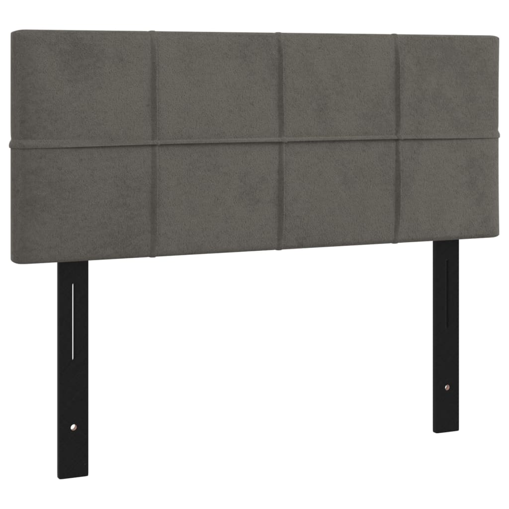 vidaXL LED Headboard Dark Gray 39.4"x2"x30.7"/34.6" Velvet