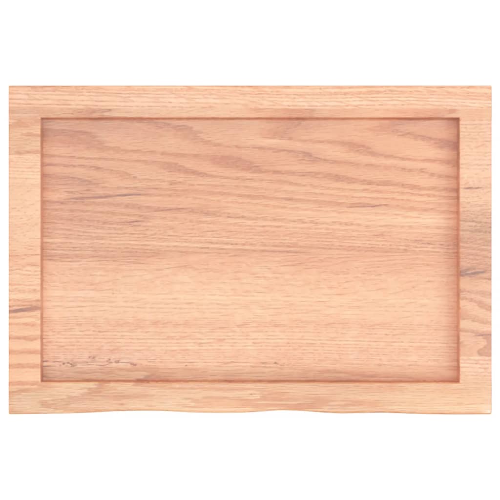 vidaXL Bathroom Countertop Light Brown 23.6"x15.7"x(0.8"-1.6") Treated Solid Wood